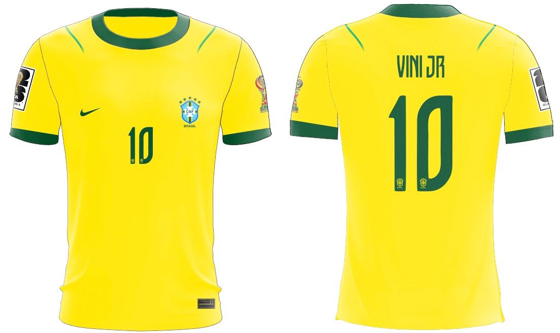 Brazil Vini Jr. #10 Home Kit – 2025/26