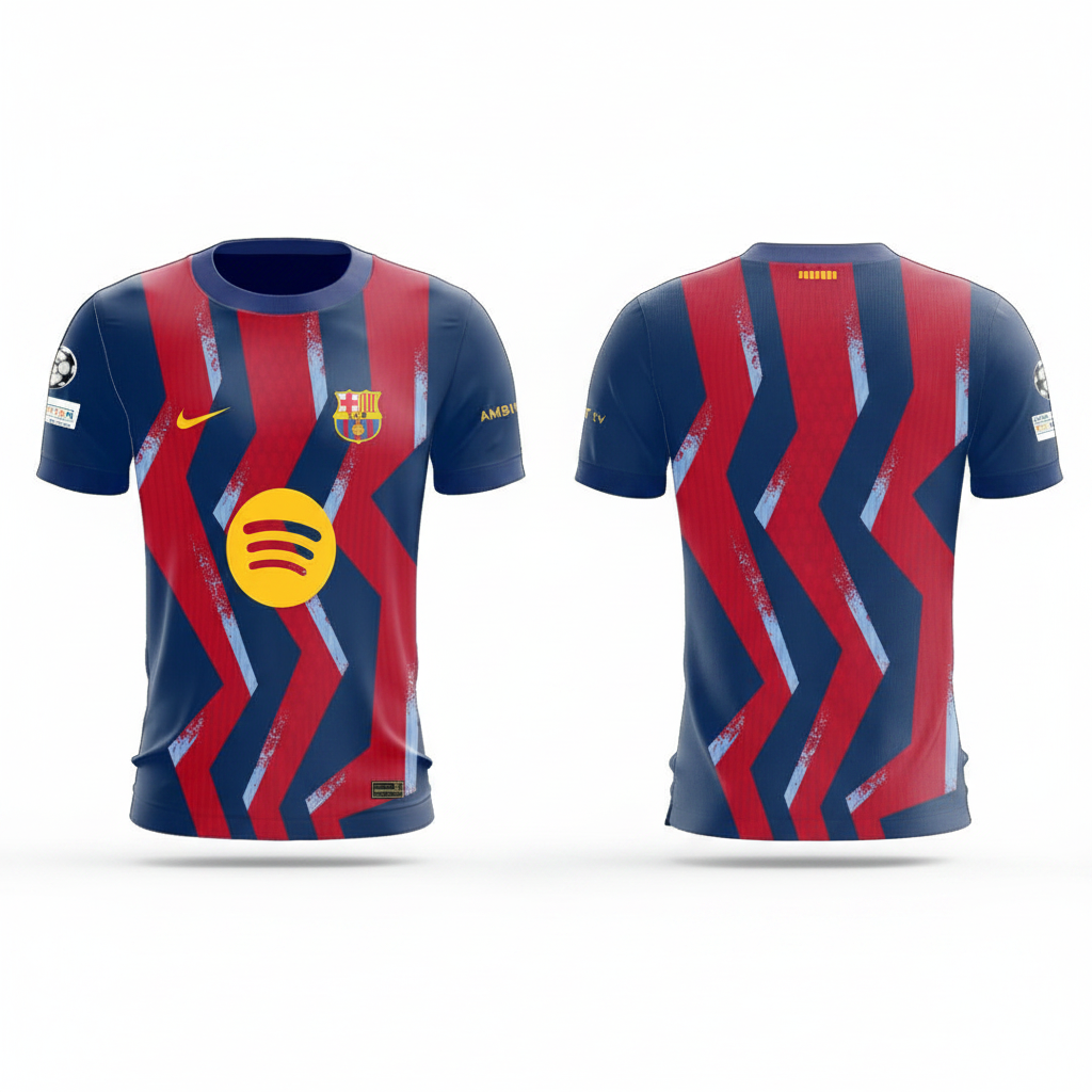 Barcelona Jersey Flat Lay