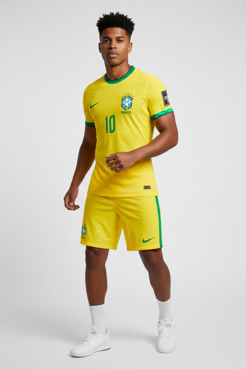 Brazil Home Jersey on Model